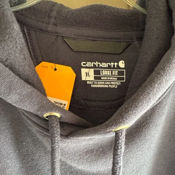 Carhartt Iconic K288 Logo Navy Blue Hoodie size XL - Picture 3 of 4